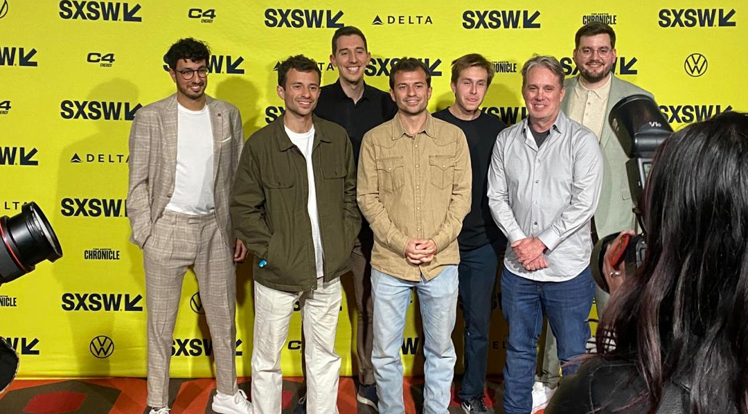 Cast and crew of Sew Torn at SXSW movie premiere.