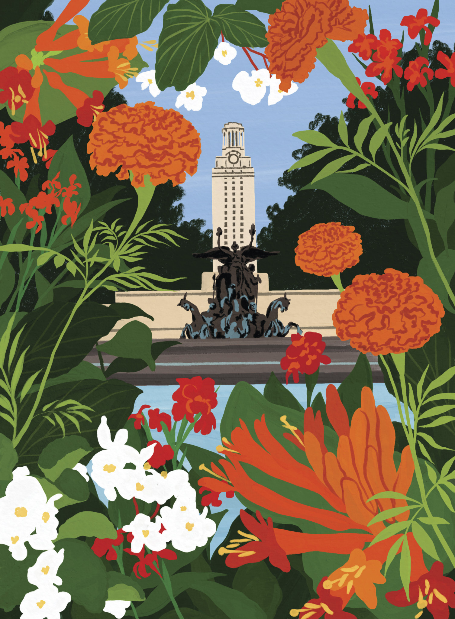tower in bloom