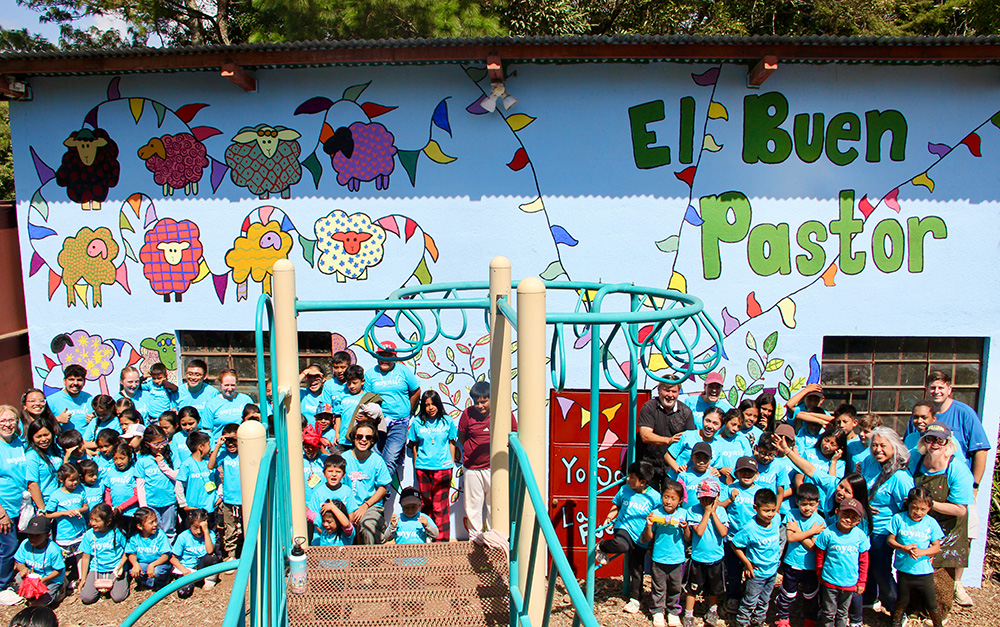 Colorful mural in Guatemala 