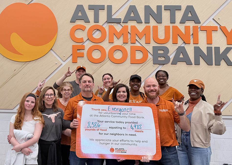 Texas Longhorns at Atlanta Community Food Bank.