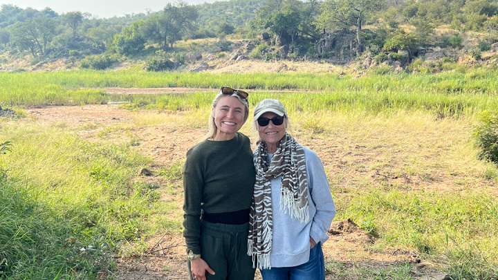 Katherine Kuntz on safari with Robin Kuntz. 