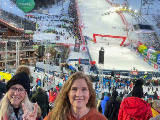 Daphne Konderla at the World Cup Men's Slalom in Austria.