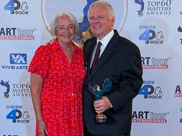 Gene and Dana Sellers attend the Top 60 Masters Awards in Ferrara, Italy.