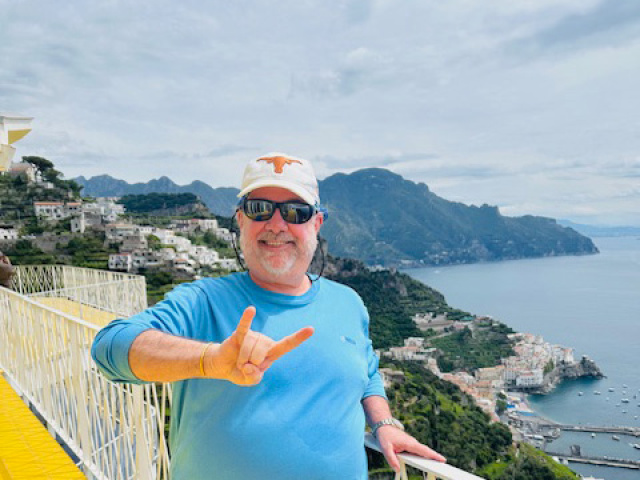 A Longhorn hooks 'em from the Amalfi coast. 