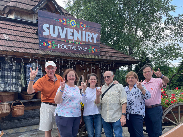 A group of alumni from UT Austin in Slovakia.