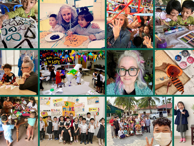 Collage of educator and artist Lindsey Bailey