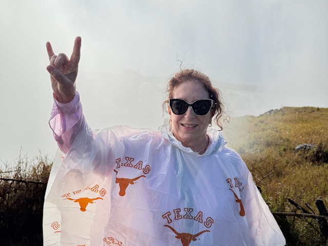 Hook em Horns at Victoria Falls
