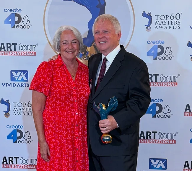 Gene and Dana Sellers attend the Top 60 Masters Awards in Ferrara, Italy.