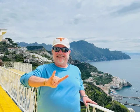 A Longhorn hooks 'em from the Amalfi coast. 