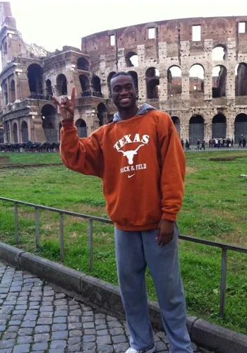 Outside the Roman Colosseum