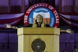 Sanya Richards-Ross, UT Austin alumna and Olympian, delivers graduation keynote address on Sat., May 18, on the campus of The University of Texas at Austin.