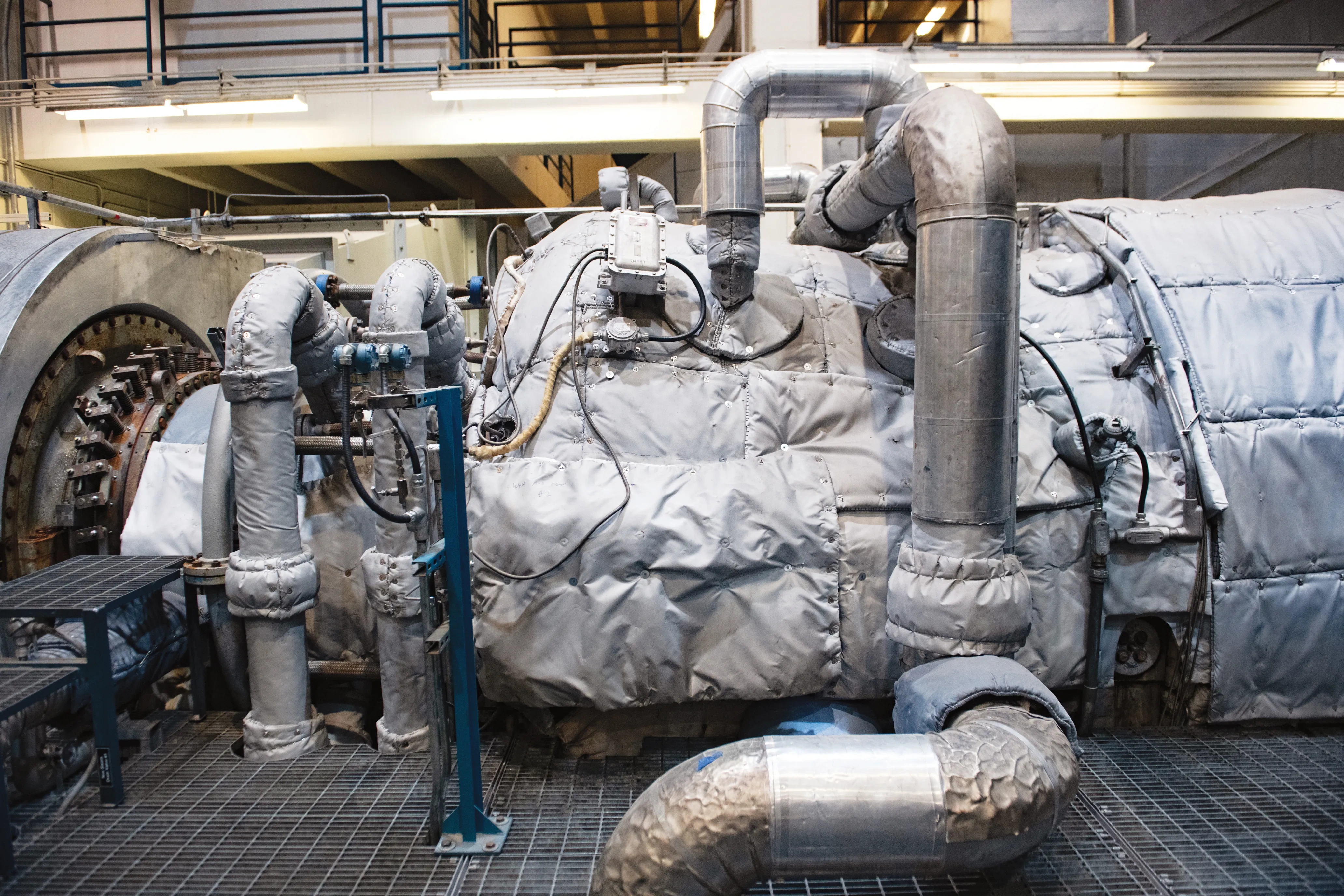 Turbine generators in UT Austin's Combined Heat and Power plant.