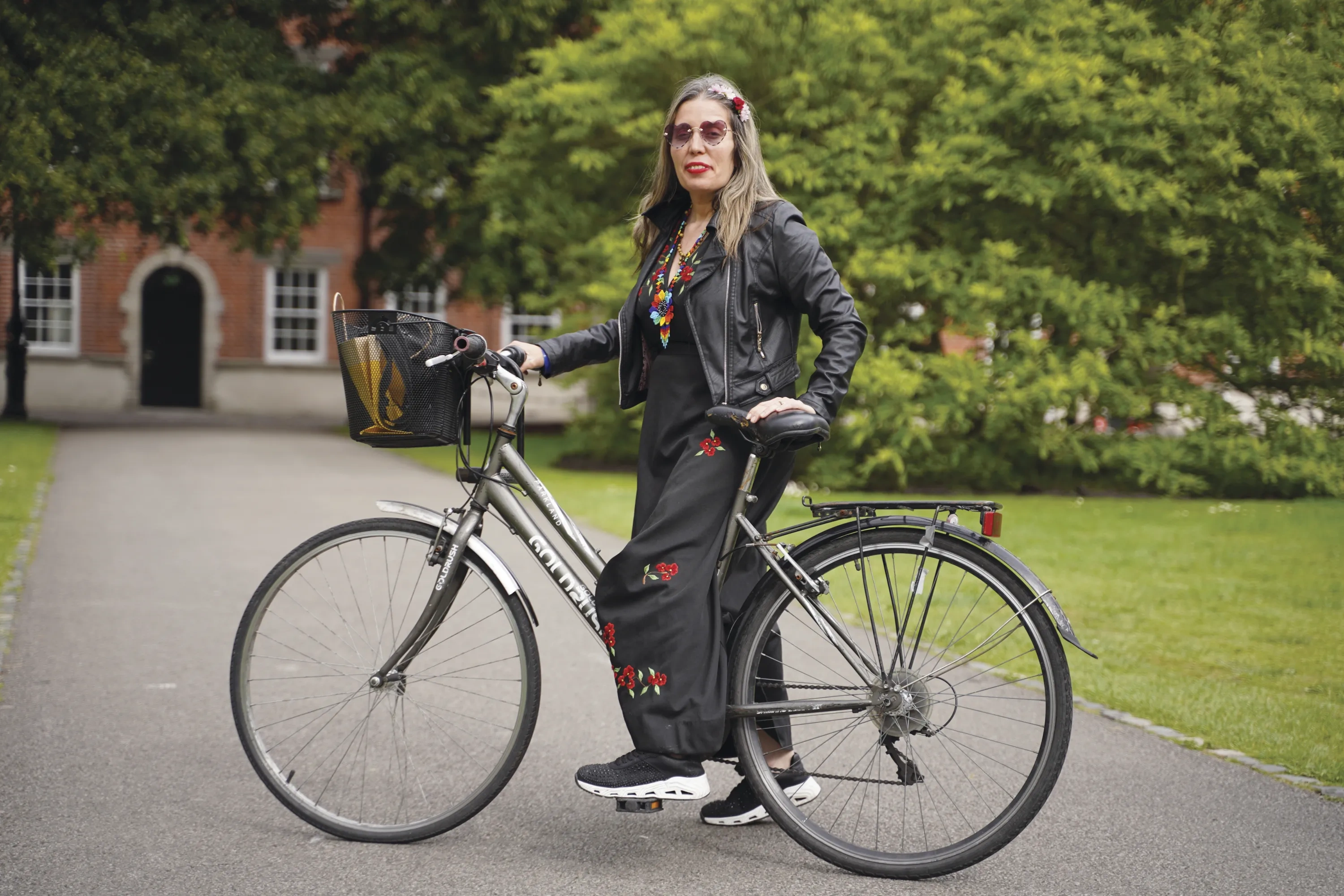 Woman on bike in Ireland