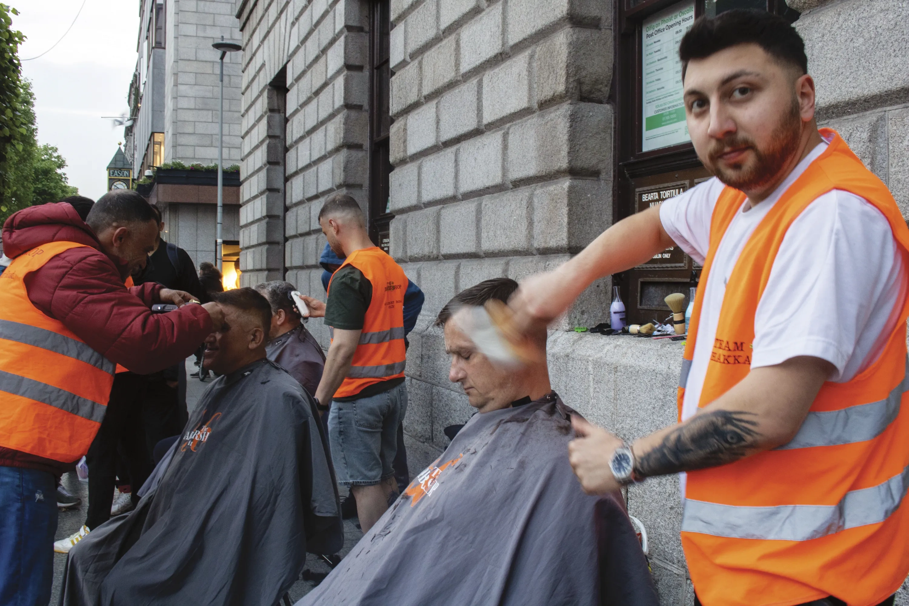men getting haricuts in dublin