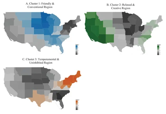 Study shows personality based on region