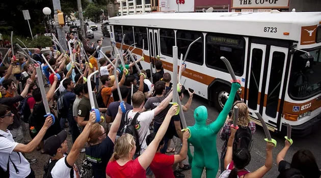 Not All Fun and Games: Bus Hits Student During Foam Sword Fight