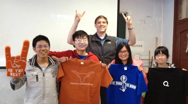 Student Spreads UT Pride in China