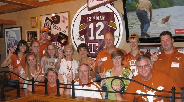 Brazos Valley Exes Cheer on Longhorns at Watch Party