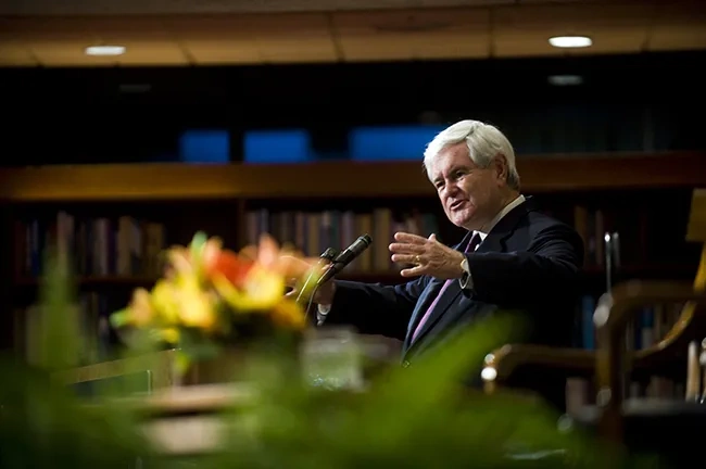 Gingrich Touts Value of Academic Research at LBJ Library