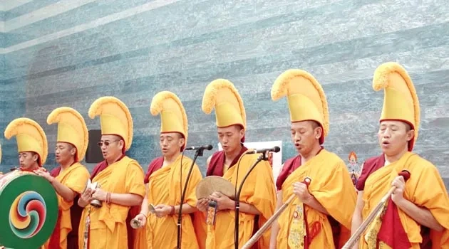 Tibetan Monks Construct Sand Mandala at Blanton Museum