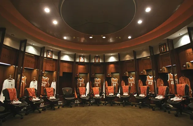 Men's basketball locker room