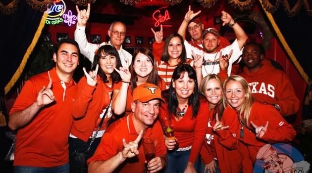 Chapter Members Rally Before A&M Game